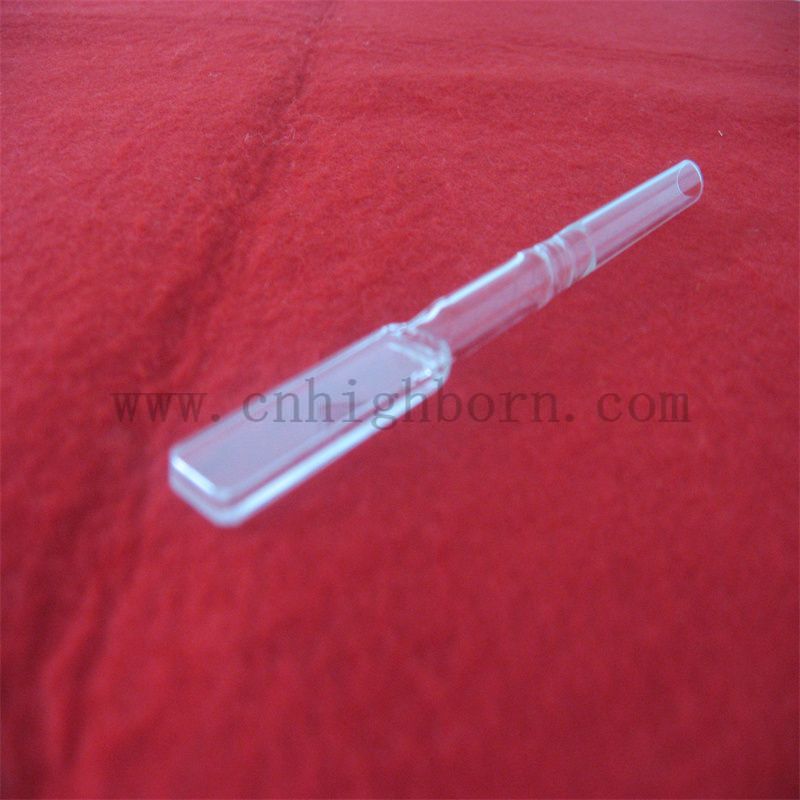 Customized Clear Quartz Glass Flow Cell UV Visible Spectrophotometer