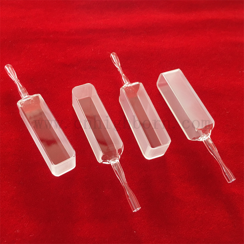 Lab Research Standard Q704 Quartz Glass Cuvette Rectangular with Graded